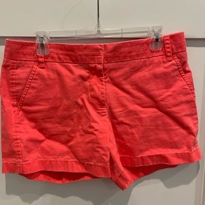 Neon jcrew chino shorts